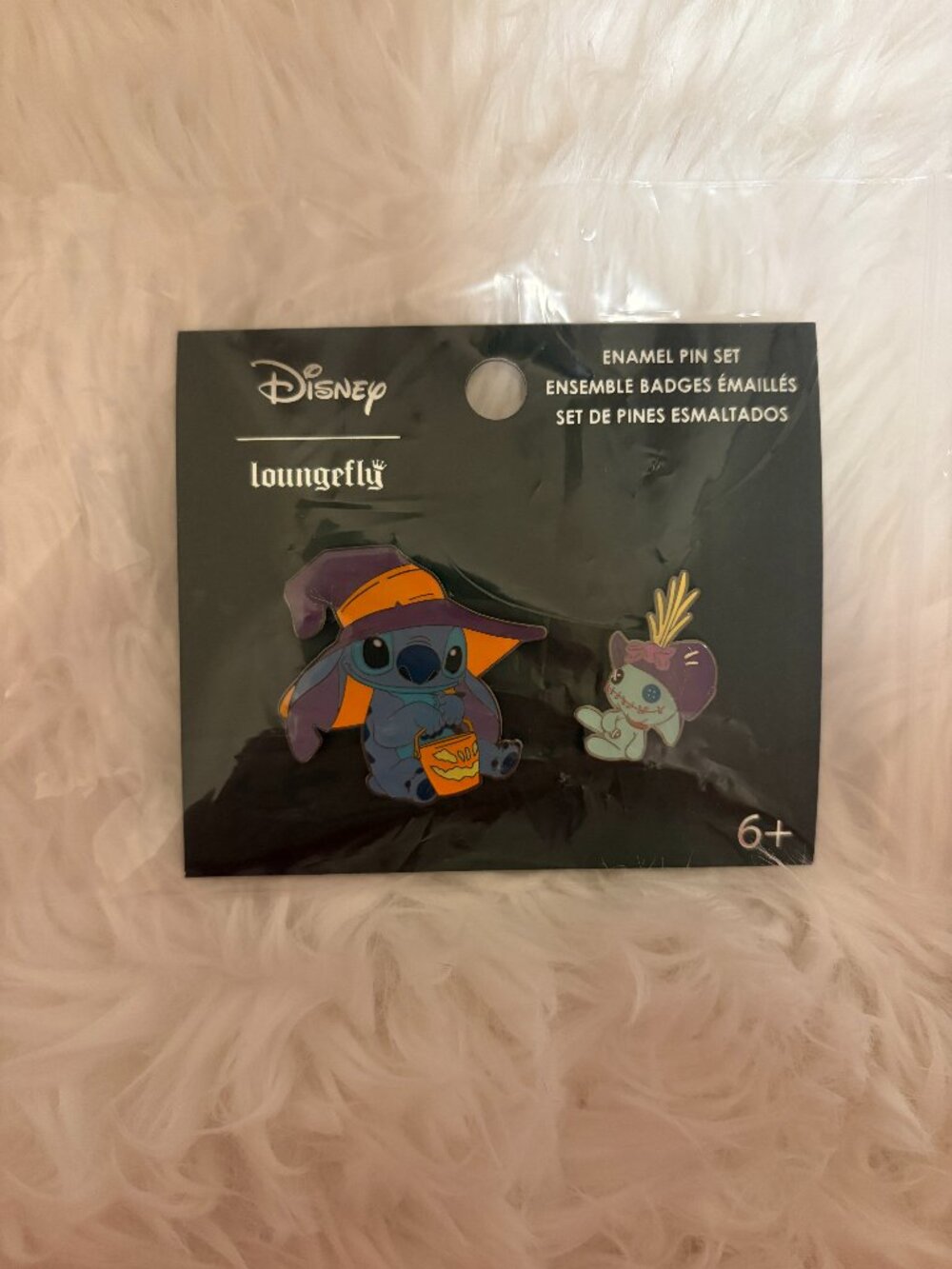 Loungefly Disney Stitch Scrump Witch Halloween Enamel Pin 2-pc Set NWT